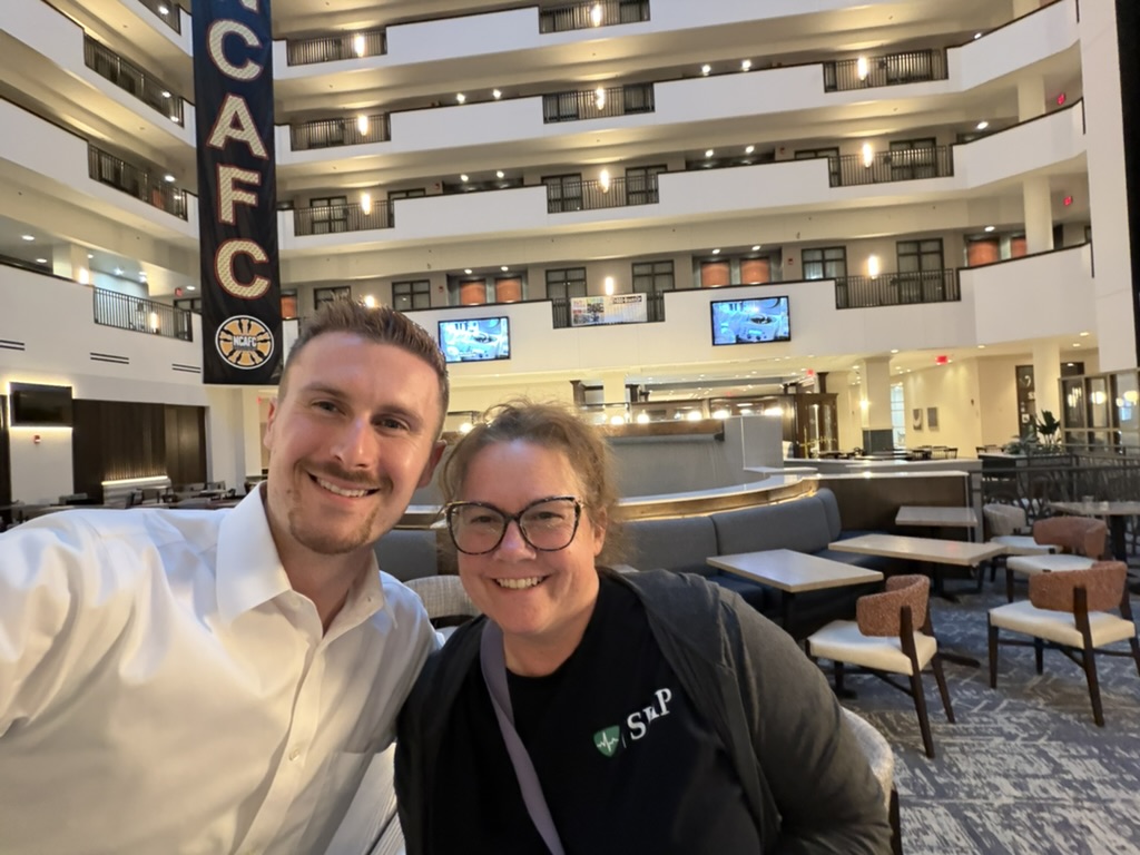 Preston with the founder of a women’s recovery business in Fort Mill