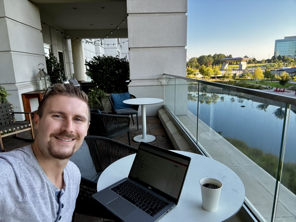 Preston at the Ballantyne hotel for a website consultation